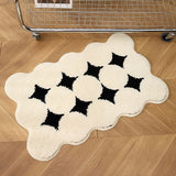 Roomtery Black & White Circles Tufted Rug, view 2