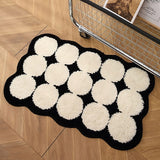 Roomtery Black & White Circles Tufted Rug, view 3