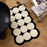 Roomtery Black & White Circles Tufted Rug, view 4