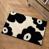 Roomtery Black & White Flowers Tufted Rug, view 2