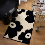Roomtery Black & White Flowers Tufted Rug, view 4