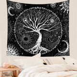 Roomtery Black & White Life Tree Tapestry, view 2