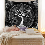 Roomtery Black & White Life Tree Tapestry, view 3