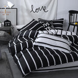 Roomtery Black & White Striped Bedding Set, view 2