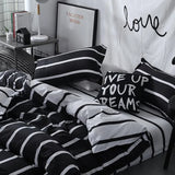 Roomtery Black & White Striped Bedding Set, view 5
