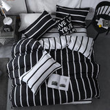 Roomtery Black & White Striped Bedding Set, view 6