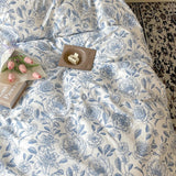 Roomtery Blue Flowers Pattern Print Bedding Set, view 3