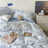 Roomtery Blue Flowers Pattern Print Bedding Set, view 4