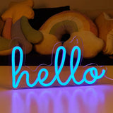 Roomtery Blue Hello LED Neon Sign, view 2