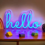 Roomtery Blue Hello LED Neon Sign, view 3