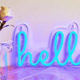 Roomtery Blue Hello LED Neon Sign, view 4