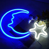 Roomtery Blue Moon and Star Wall Neon Sign, view 2
