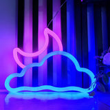 Roomtery Blue/Pink Moon & Cloud LED Neon Wall Sign, view 5