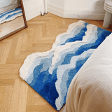 Roomtery Blue Sea Waves Bedside Accent Rug, view 3