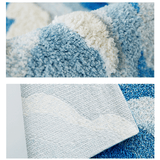 Roomtery Blue Sea Waves Bedside Accent Rug, view 6
