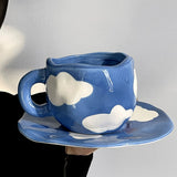 Roomtery Blue Sky and Clouds Ceramic Coffee Cup Set, view 3