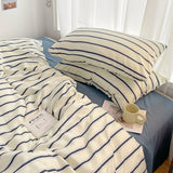 Roomtery Blue Striped Minimalist Bedding Set, view 5