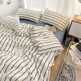 Roomtery Blue Striped Minimalist Bedding Set, view 6