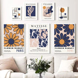 Roomtery Blue & Yellow Themed Art Gallery Wall Canvas Posters, view 2