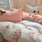 Roomtery Blush Ribbon Embroidered Bedding Set, view 4
