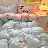 Roomtery Blush Ribbon Embroidered Bedding Set, view 5