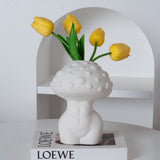 Roomtery Body Mushroom White Ceramic Vase, view 3