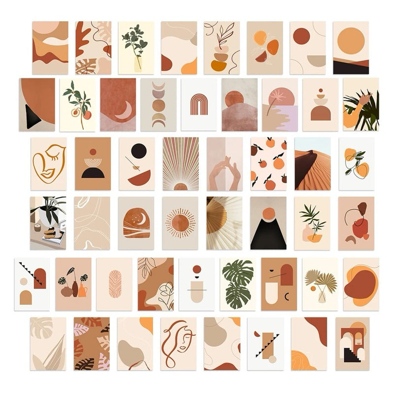Roomtery Boho Abstract Wall Collage Cards