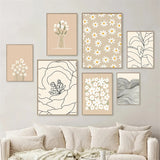 Roomtery Boho Aesthetic Light Beige Canvas Posters, view 2