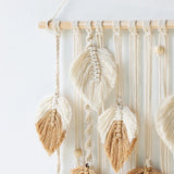 Roomtery Boho Aesthetic Macrame Leaves Wall Hanging, view 2