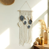 Roomtery Boho Aesthetic Macrame Leaves Wall Hanging, view 3