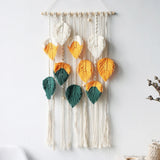 Roomtery Boho Aesthetic Macrame Leaves Wall Hanging, view 5