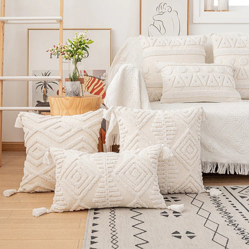 Roomtery Boho Aesthetic Tufted Cushion Cover