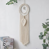 Roomtery Boho Moon Macrame Wall Hanging, view 6