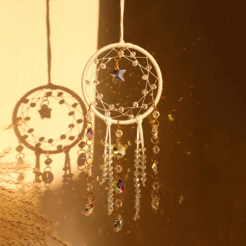 Roomtery Boho Star Round Macrame Suncatcher