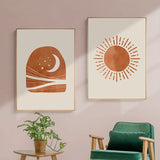Roomtery Boho Sun & Moon Canvas Posters, view 2