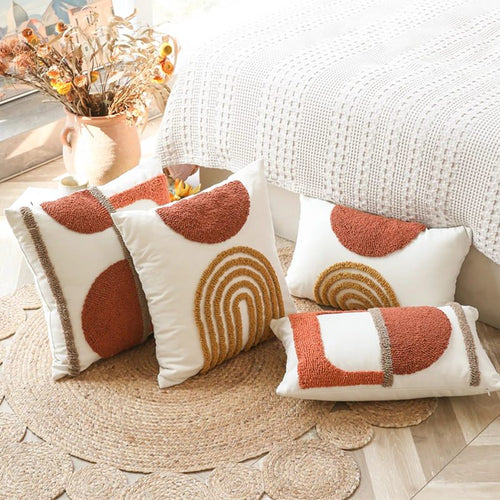 Roomtery Boho Tufted Arcs Cushion Cover