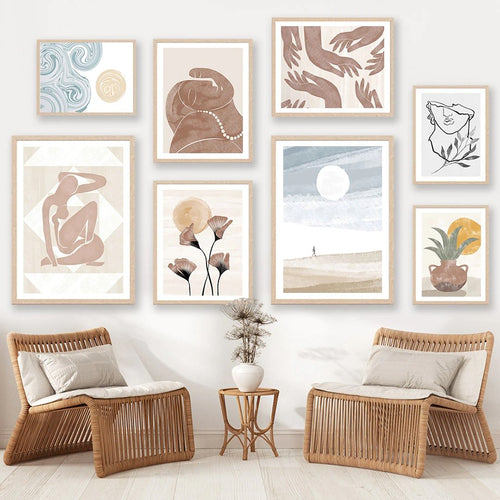 Roomtery Boho Watercolor Art Canvas Posters