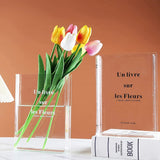 Roomtery Book Shaped Acrylic Flower Vase, view 2