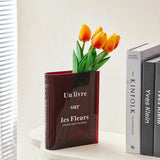 Roomtery Book Shaped Colored Acrylic Flower Vase, view 5