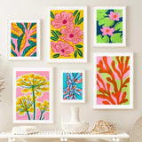 Roomtery Bright Watercolor Floral Canvas Posters, view 2