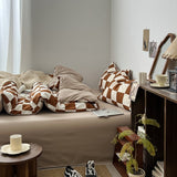Roomtery Brown Checkered Bedding Set, view 3