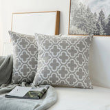 Roomtery Brownish Grey Embroidered Cushion Cover, view 5