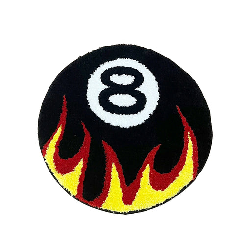Roomtery Burning 8 Ball Accent Rug