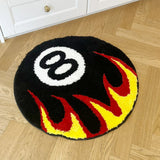 Roomtery Burning 8 Ball Accent Rug, view 2