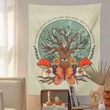 Roomtery Butterfly, Mushroom and Tree Tapestry, view 4