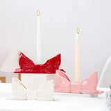 Roomtery Ceramic Bow-Shaped Candle Holder, view 3