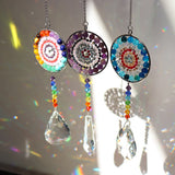 Roomtery Chakra Circle Crystal Suncatcher, view 2