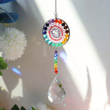 Roomtery Chakra Circle Crystal Suncatcher, view 3