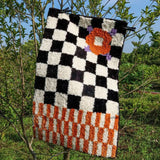 Roomtery Checkerboard Flower Accent Rug, view 3