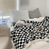 Roomtery Checkered Fluffy Blanket, view 2